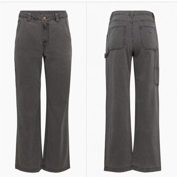 TNA Pants - TNA Aritzia High Waisted Carpenter Greenwich Pant in Grey Size 4 Cotton Jean